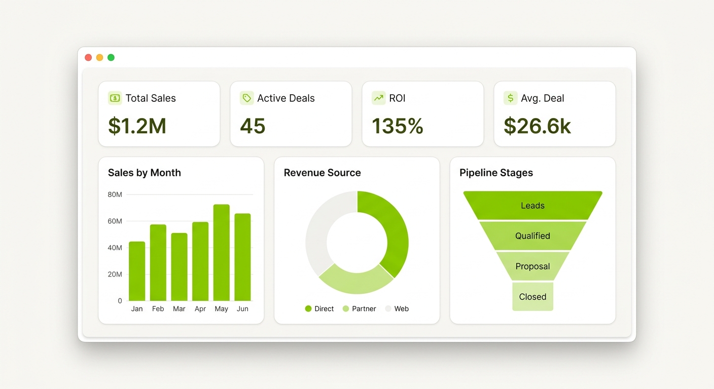 Track your pipeline & ROI